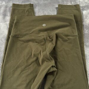 Lululemon align 23” army green size 4